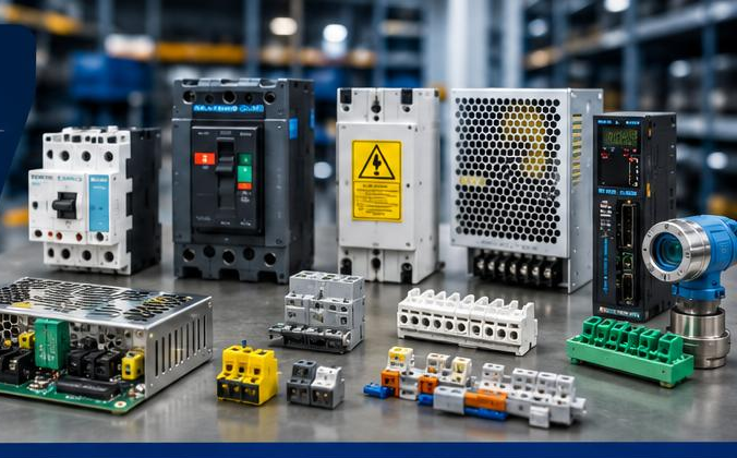 Industrial Components Supply Illustration